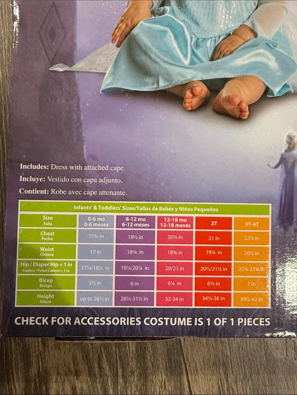 Disney Elsa Dress costume in Light Blue with Glitter Accents